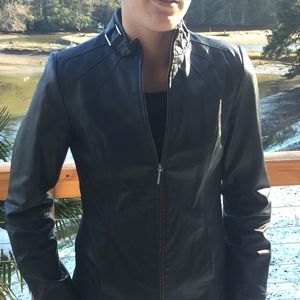 Bradley Bayou blue leather jacket xs